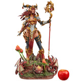 Estatua de Alexstrasza de World of Warcraft (52 cm) - Vista frontal con comparación del tamaño de la manzana