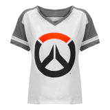 Overwatch 2 Mujeres Blanco Fanatic T-camisa - Vista frontal con Overwatch Logotipo