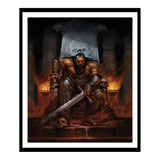Illustration encadrée Bul-Kathos le barbare Diablo IV de 40,6 x 51 cm - Vue de face