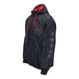 Diablo IV Noir Veste coupe-vent - Vue de gauche