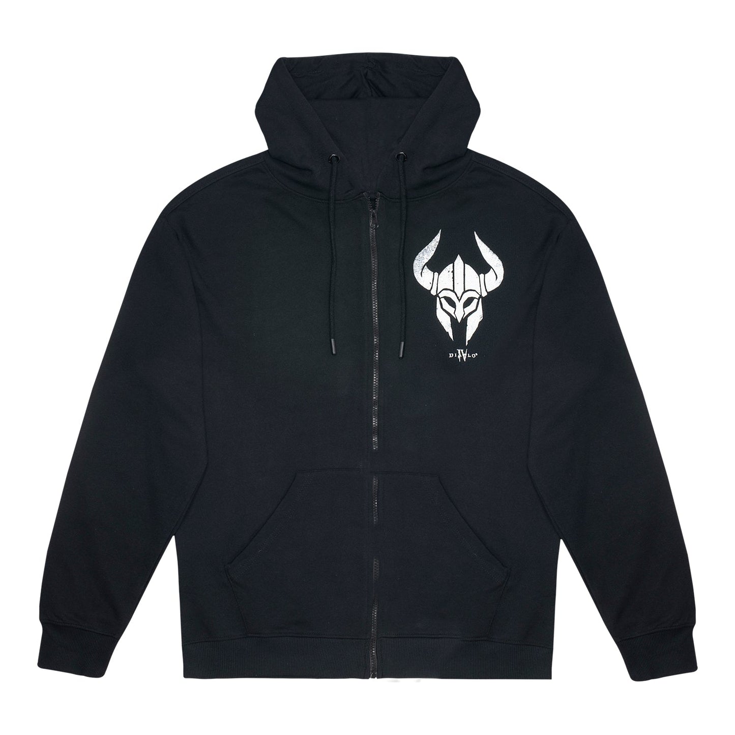 Diablo IV Barbarian Sigil Noir Zip-Up Hoodie - Vue de face