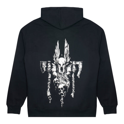 Diablo IV Barbarian Sigil Noir Zip-Up Hoodie - Vue arrière