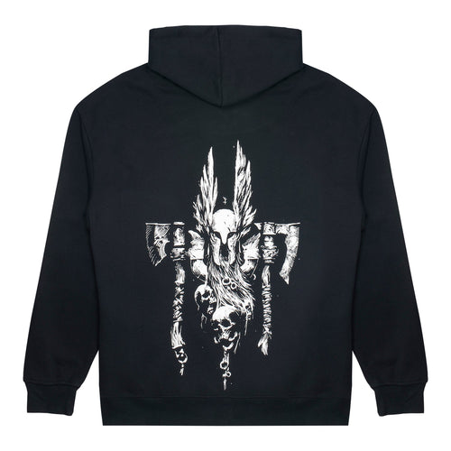 Diablo IV Barbarian Sigil Noir Zip-Up Hoodie - Vue arrière