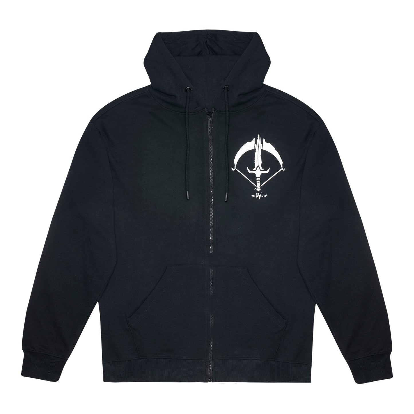 Diablo IV Rogue Sigil Noir Zip-Up Hoodie - Vue de face