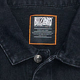 Overwatch Denim Noir Jacket - Front fermer-Up View