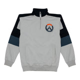 Overwatch 2 Grey 1/4 Zip Logo Sweatshirt - Vue de face