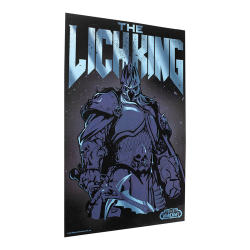 Affiche métallisée World of Warcraft Lich King 11 x 17 pouces - Vue de face