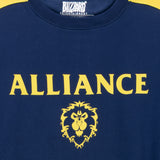World of Warcraft Alliance Logo Bleu  Sweat à col roulé - fermer Up View