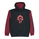 World of Warcraft Horde Logo Noir  Colourblock Pullover Hoodie