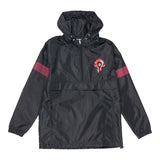 World of Warcraft Horde Logo Half-Zip Noir Windbreaker Jacket