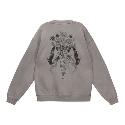 World of Warcraft Xal'atath Sketch Sweat-shirt gris à col roulé - Vue arrière