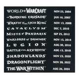 World of Warcraft Célébration du 20e anniversaire Noir T-shirt  - Retour fermer Vue de dessus