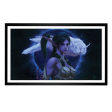 World of Warcraft Tyrande 35.5cm x 61cm Impression d'art encadrée Bleu - Vue de face