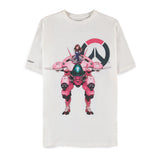 Overwatch D.Va Blanc Canons à fusion T-shirt - Vue de face