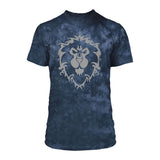 World of Warcraft J! NX (en anglais seulement) Bleu Alliance teintée T-shirt - Vue de face