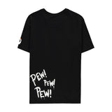 Overwatch Tracer Noir Pew Pew Pew ! T-shirt - Vue arrière