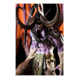 Statue Premium Illidan Hurlorage 60 cm World Of Warcraft en rouge - Zoom Front View