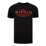 Diablo Immortel Noir T-shirt - Vue de face avec Diablo Immortel Logo