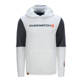 Overwatch 2 Blanc Sweat à capuche Colorblock - Vue de face avec Overwatch 2 Logo