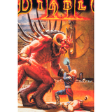 Maglietta artistica retrò Diablo II - Arte di Keith Parkinson - Vista ravvicinata