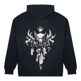 Diablo IV Druid Sigil Felpa con cappuccio con zip nera - Vista posteriore