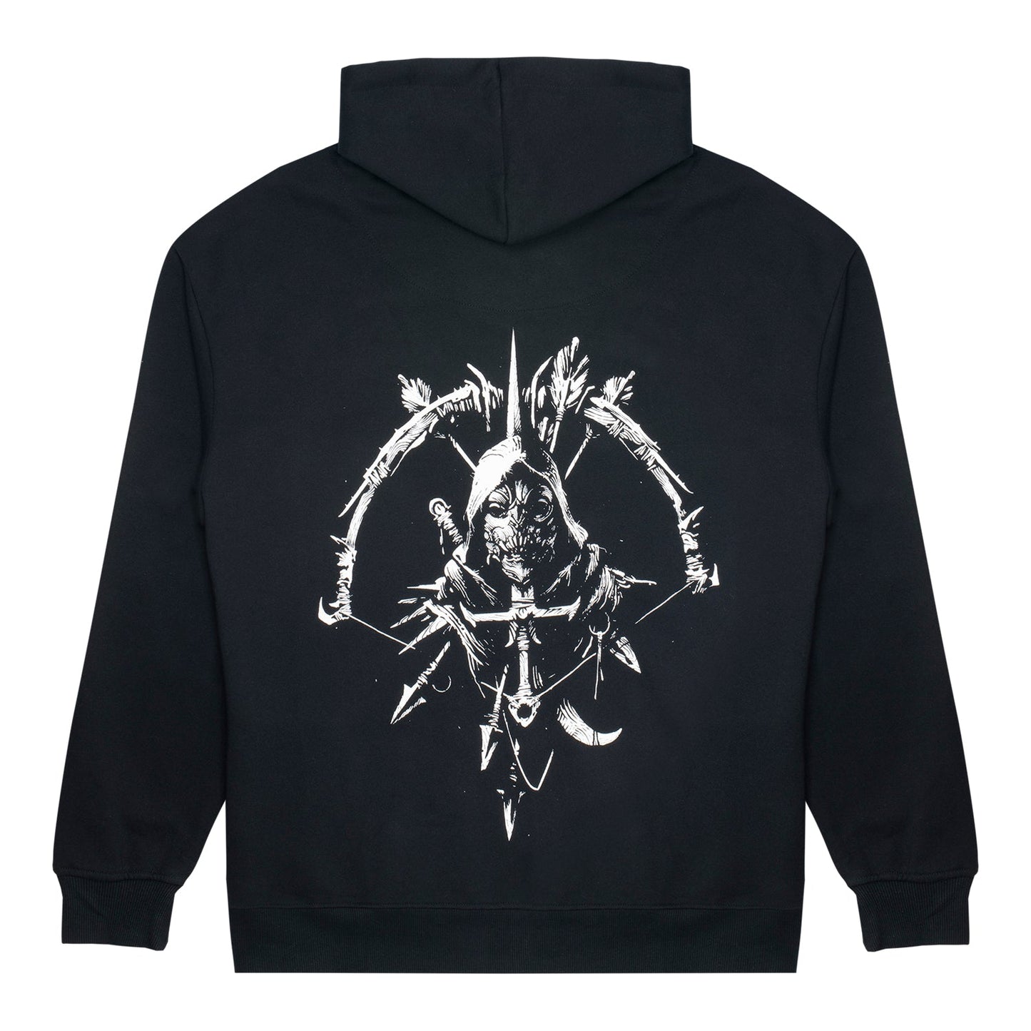 Diablo IV Rogue Sigil Felpa con cappuccio con zip nera - Vista posteriore
