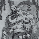 Maglietta Diablo Butcher Sketch Grey - Vista posteriore ravvicinata