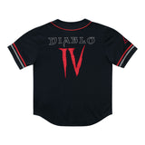 Maglia da baseball nera di Diablo IV - Vista posteriore