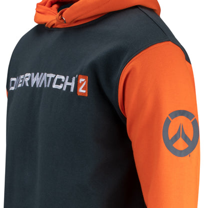 Felpa con cappuccio Overwatch 2 Charcoal Colourblock - Vista da vicino