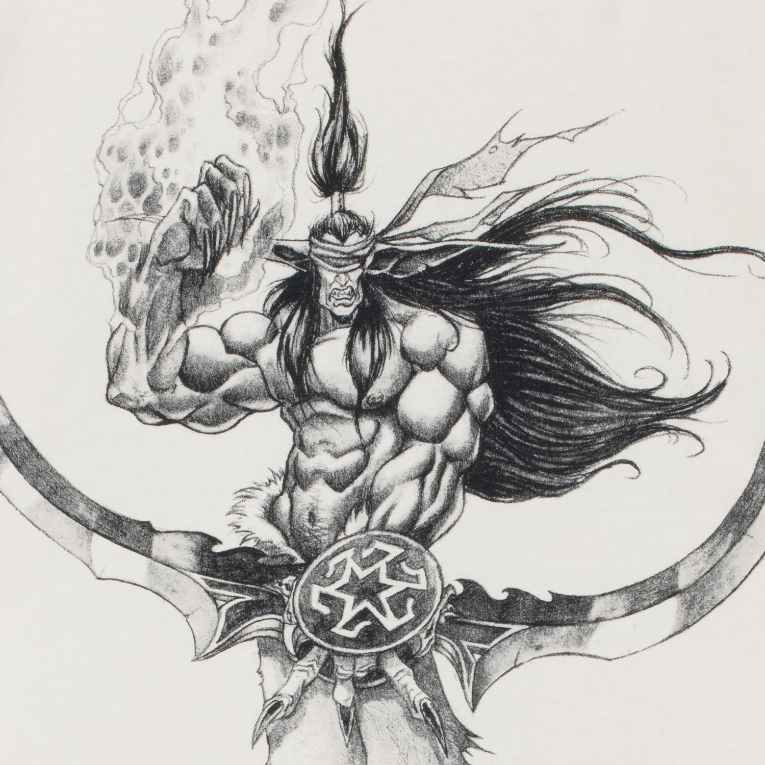 Maglietta Warcraft Samwise Sketch Night Elf Tan - Vista da vicino