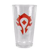 Bicchiere da pinta da 454 ml Orda di World of Warcraft in rosso - Vista anteriore
