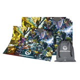 Puzzle da 1.500 pezzi Collage eroi di Overwatch in blu - Vista frontale