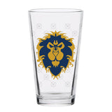 Bicchiere da pinta da 454 ml Alleanza di World of Warcraft in blu - Vista anteriore
