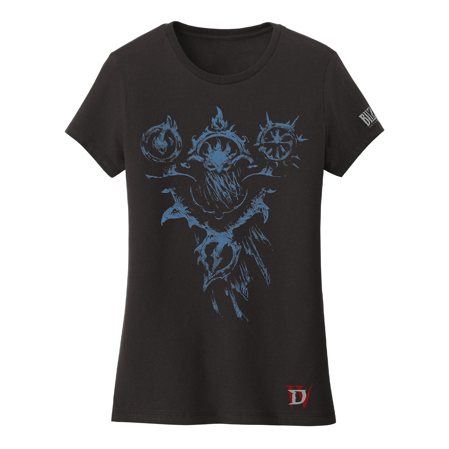 Diablo IV Sorcerer Women's Black T-Shirt - Front View