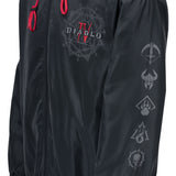 Diablo IV Windbreaker Black Jacket - Close Up View
