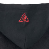 Diablo IV Lilith Denim Black Hoodie Jacket - Close Up View