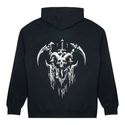 Diablo IV Necromancer Sigil Black Zip-Up Hoodie - Back View