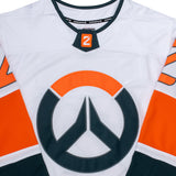 Overwatch 2 White Hockey Jersey - Close-Up View