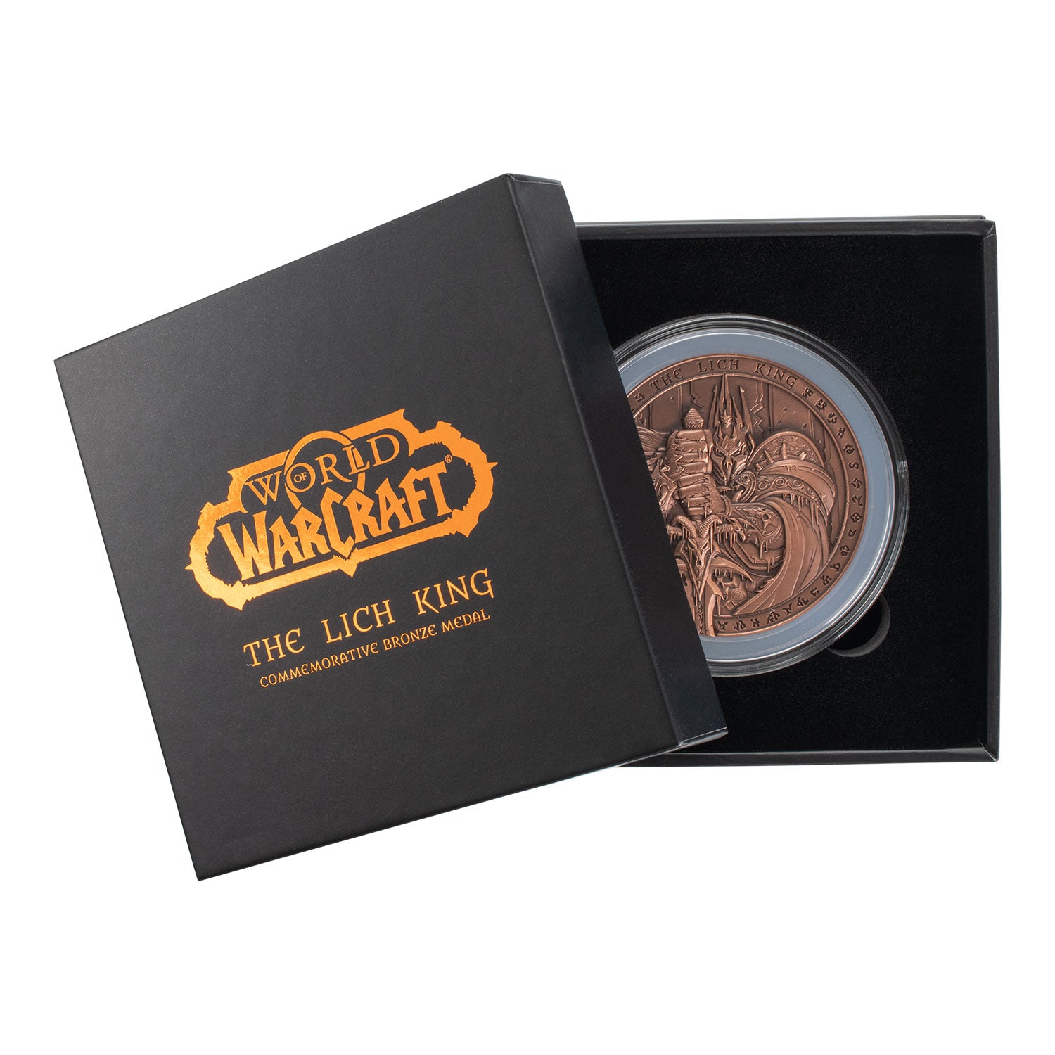 World of Warcraft Lich King Commemorative Bronze Medal - Front View in Box