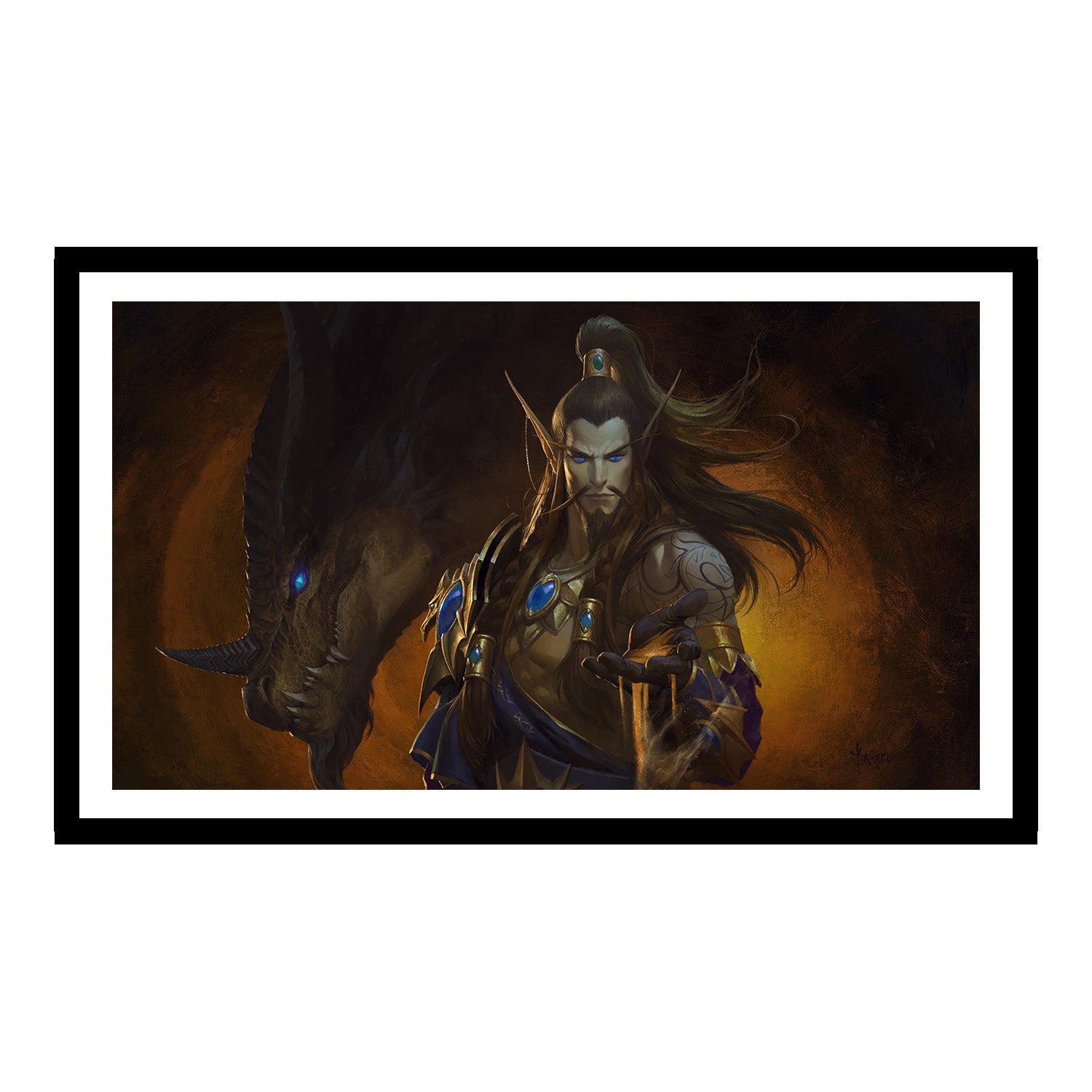 World of Warcraft Nozdormu 30.5 x 43.4 cm Framed Art Print - Front View