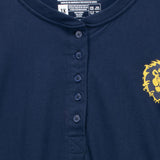 World of Warcraft Alliance Logo Women's Blue Long Sleeve T-Shirt - Close Up Button View