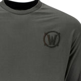 World of Warcraft Billboard Long Sleeve Grey T-Shirt - Close Up View 