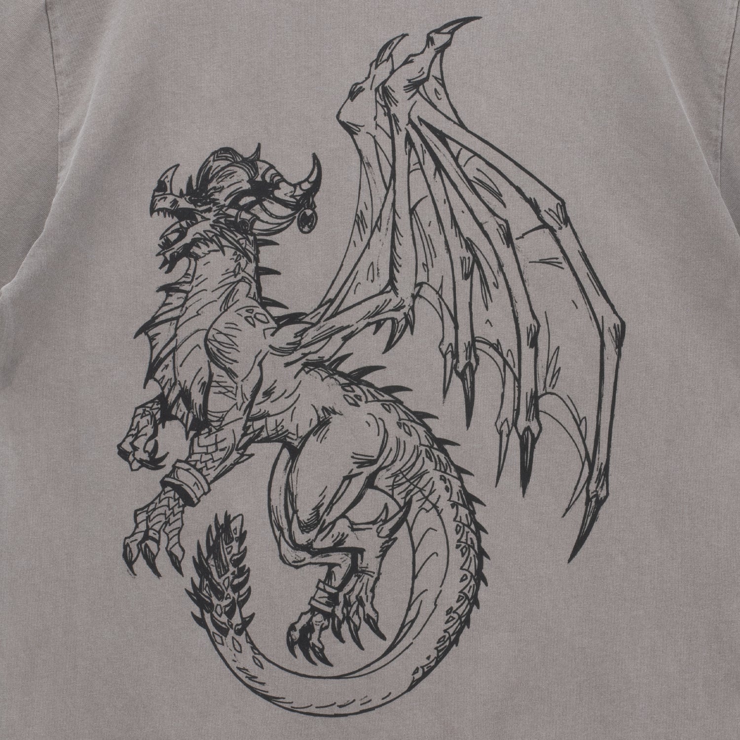 World of Warcraft Alexstrasza Sketch Grey T-Shirt - Close Up View