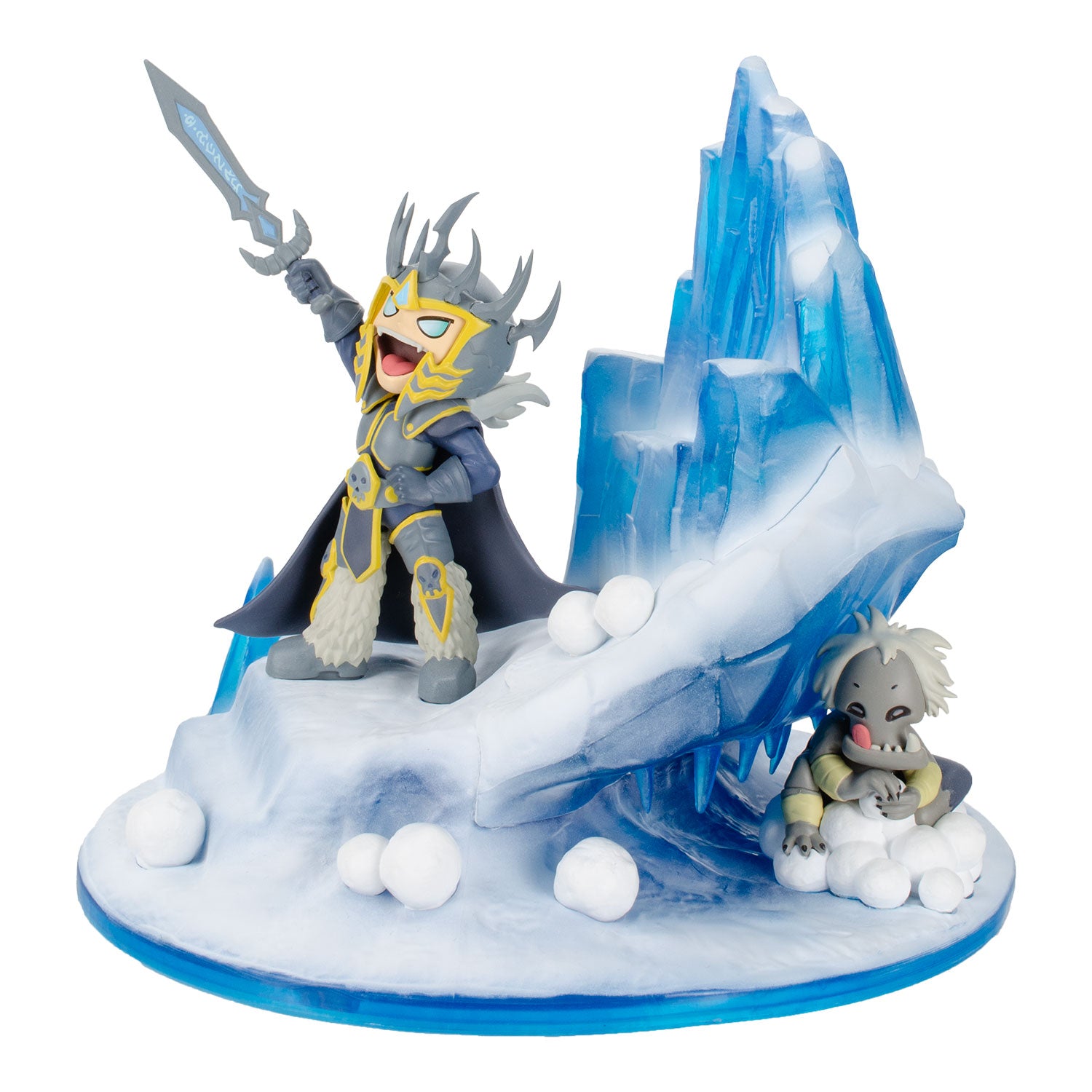 Lil' Champions Snow Fight Arthas 7.5in. Statue - Front View