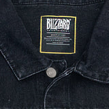 World of Warcraft Denim Black Jacket - Front Close-Up View