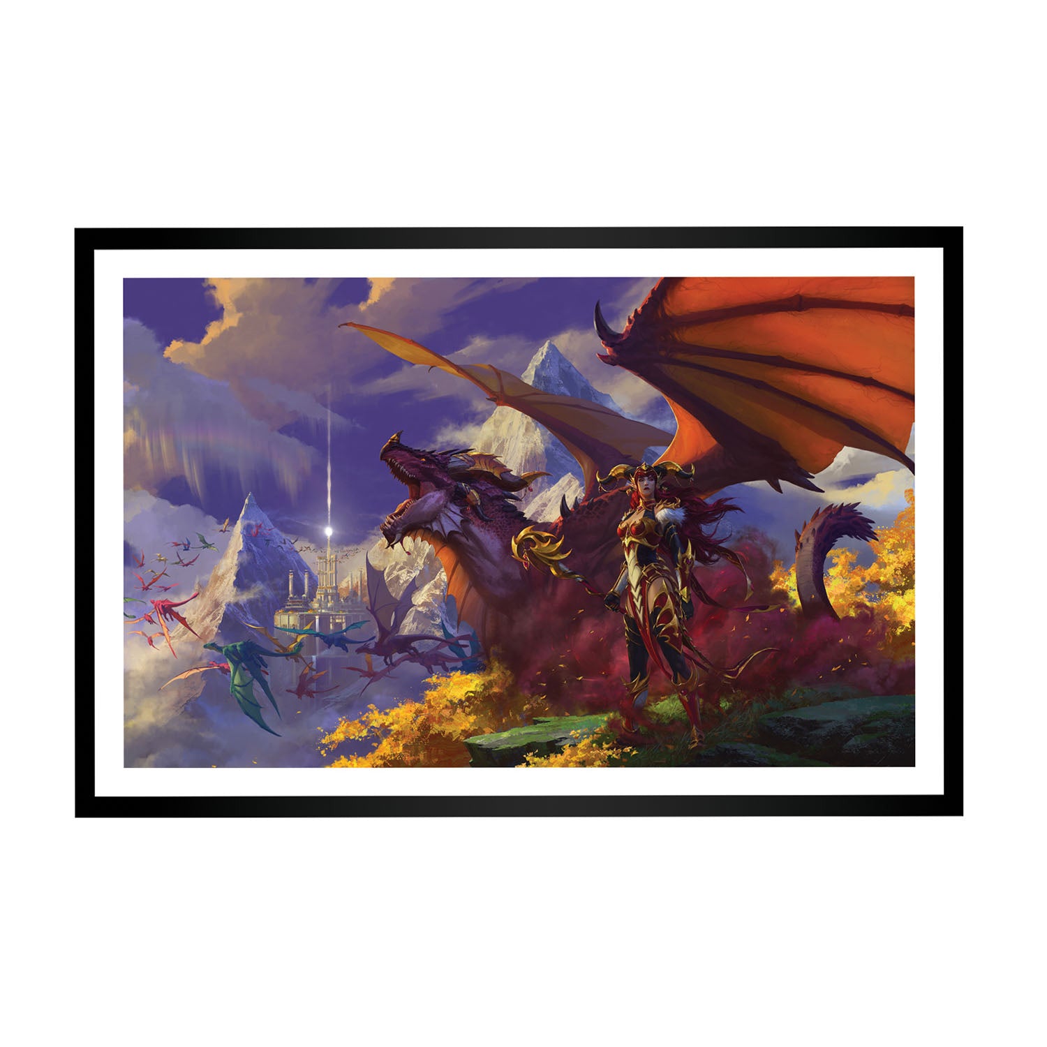 World of Warcraft Return to the Dragon Isles 35.5 x 61 cm Framed Art Print - Front View