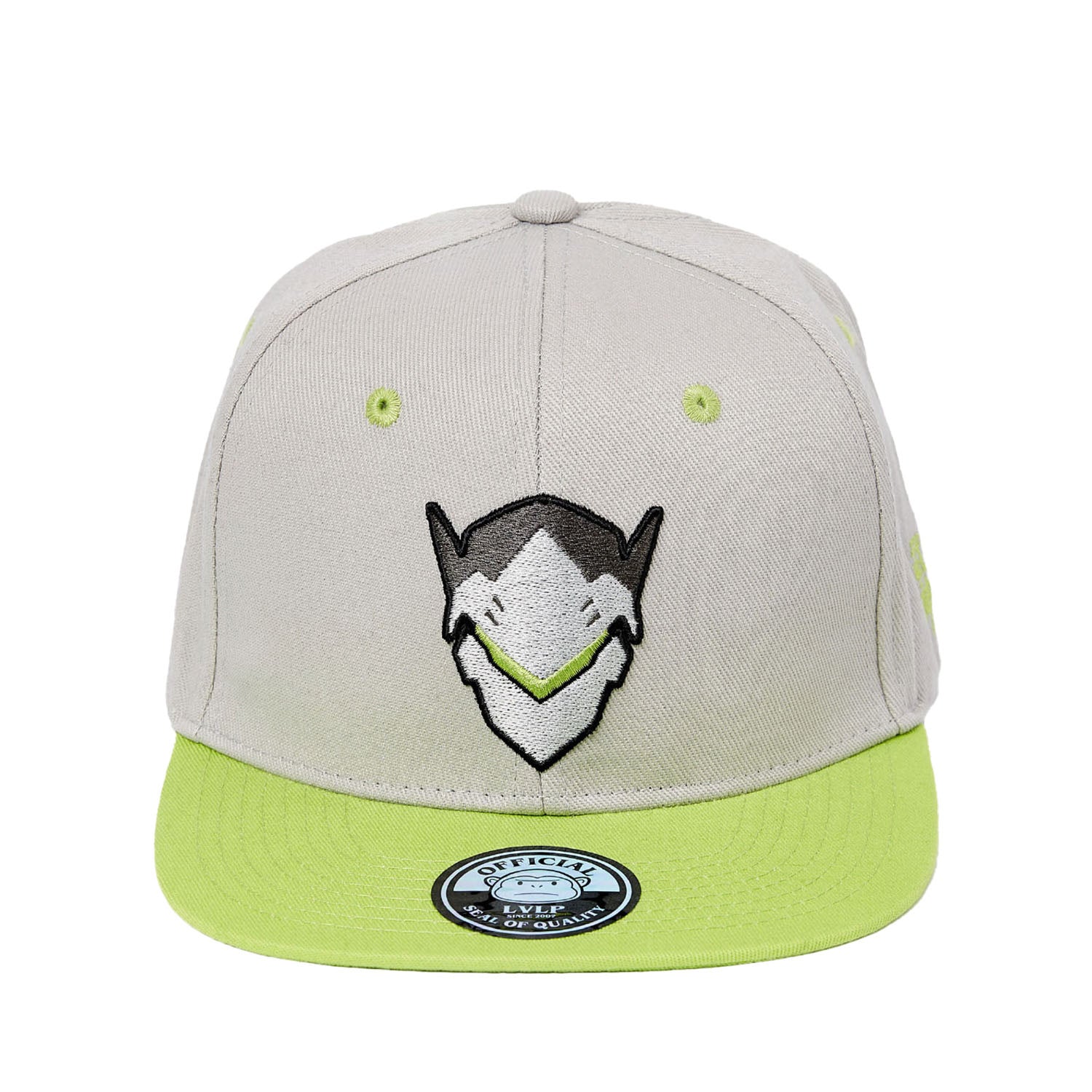 Overwatch Genji Grey Flatbill Snapback Hat - Front View