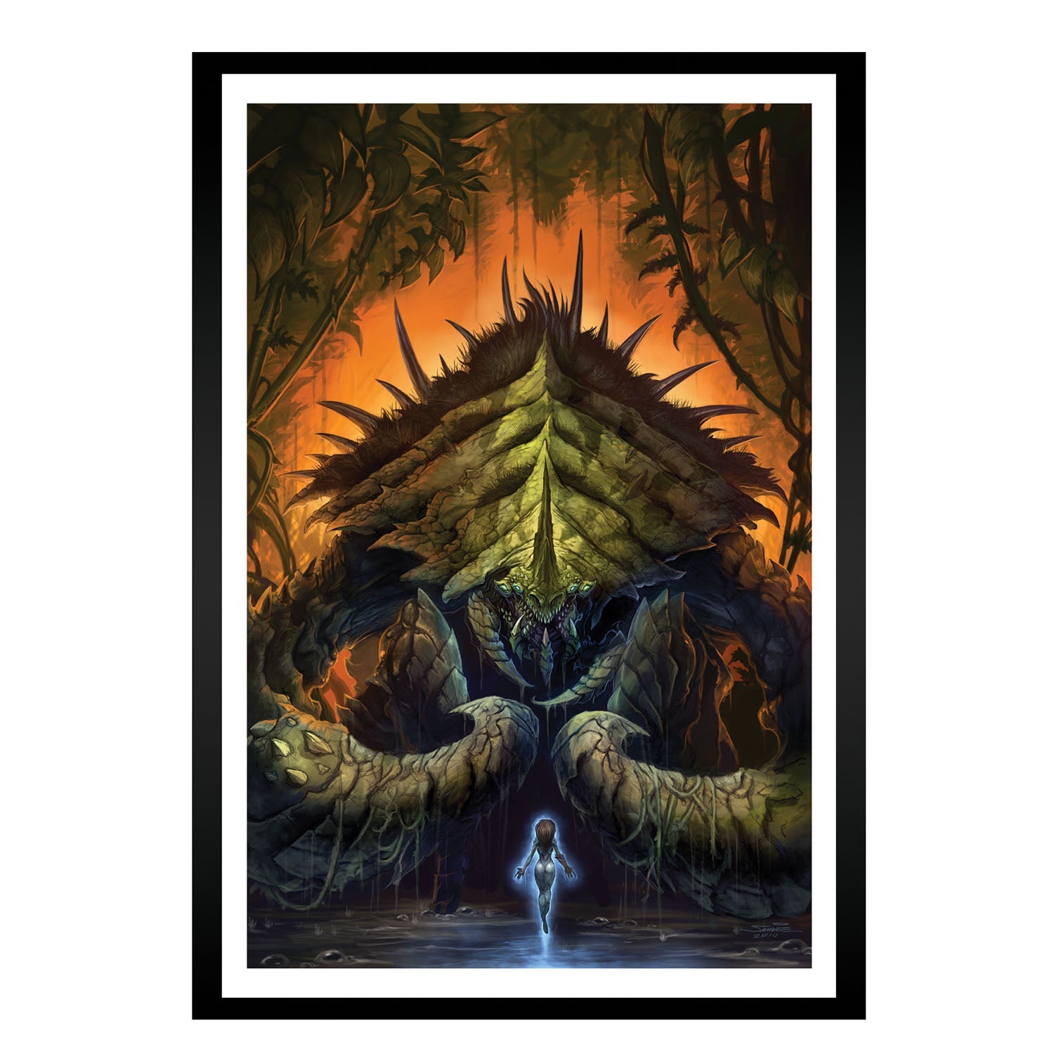 StarCraft Welcome to Zerus 40.6cm x 61cm Framed Art Print in Black - Front View