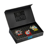 Retro Game Art Collector's Edition Pin Set in Black - Open View