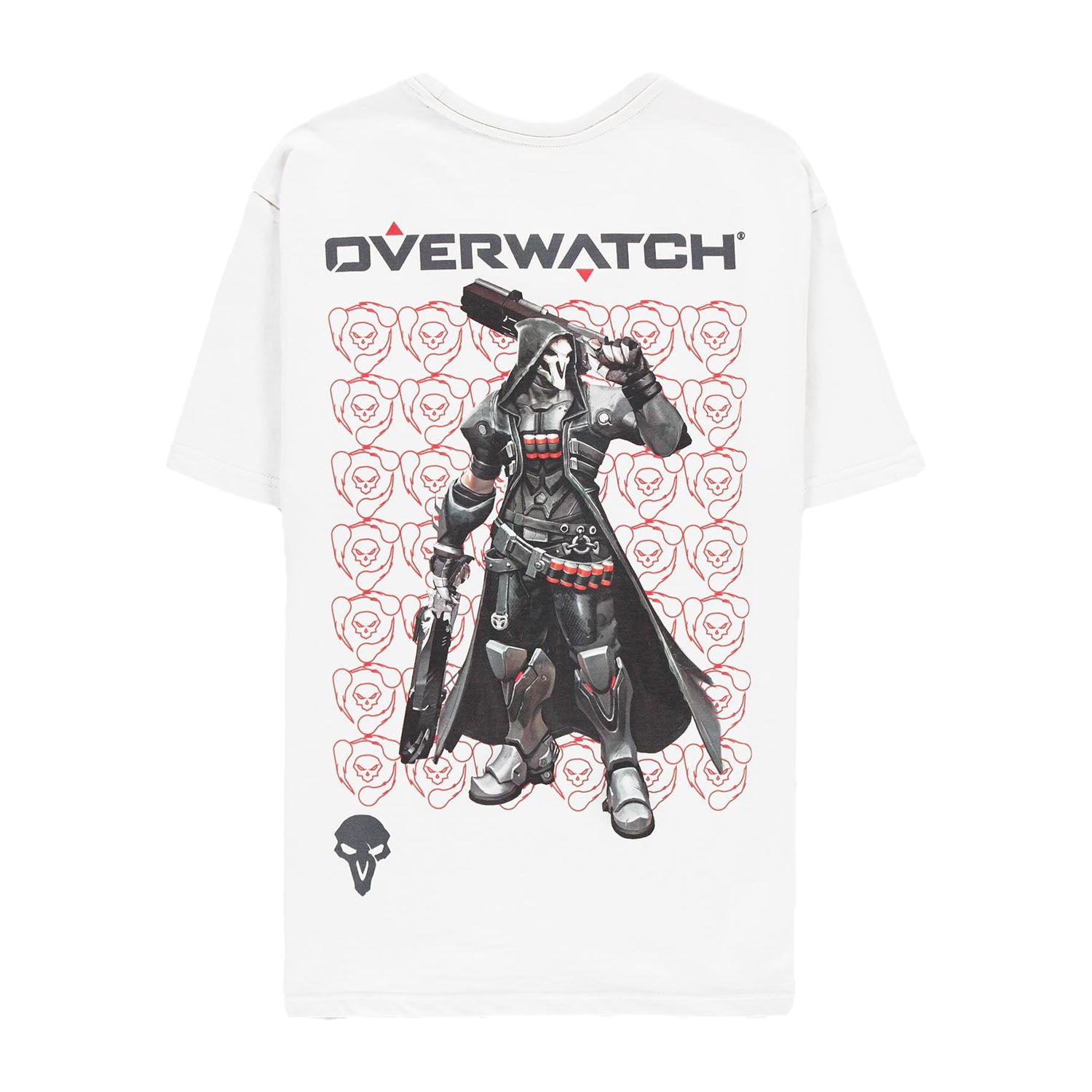 Overwatch Reaper Guns White T-Shirt - Back View